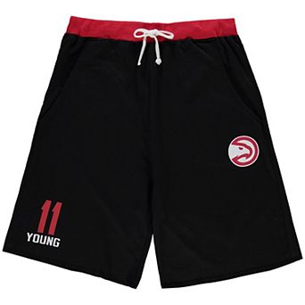 Men's Trae Young Black Atlanta Hawks Big & Tall French Terry Name & Number Shorts