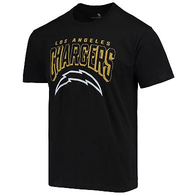 Men's Junk Food Black Los Angeles Chargers Bold Logo T-Shirt