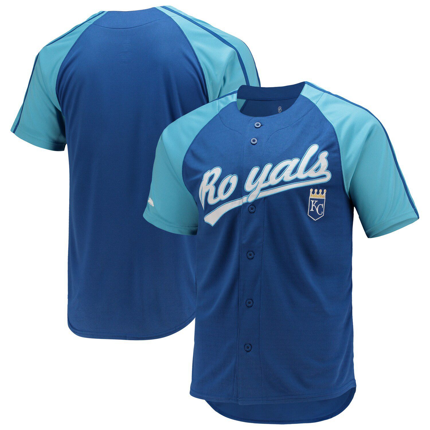 Youth Kansas City Royals Stitches Royal/White Combo T-Shirt Set