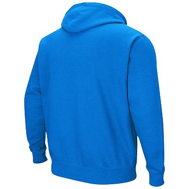 Men's Colosseum Blue UCLA Bruins Arch & Logo 3.0 Pullover Hoodie