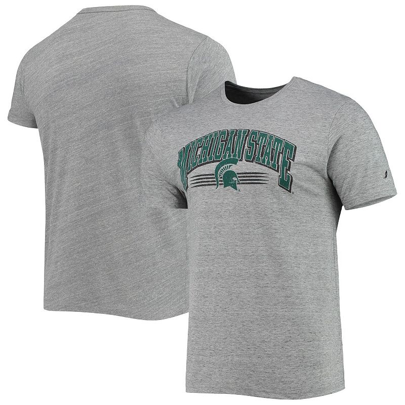 Mens League Collegiate Wear Heathered Gray Michigan State Spartans Uppercl