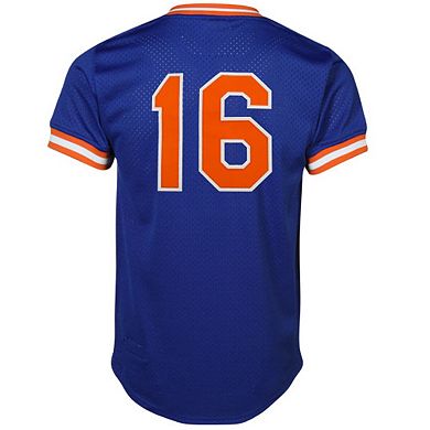 Men's Mitchell & Ness Dwight Gooden Royal New York Mets Cooperstown Mesh Batting Practice Jersey