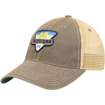 Men's Gray Michigan Wolverines Legacy Point Old Favorite Trucker Snapback Hat