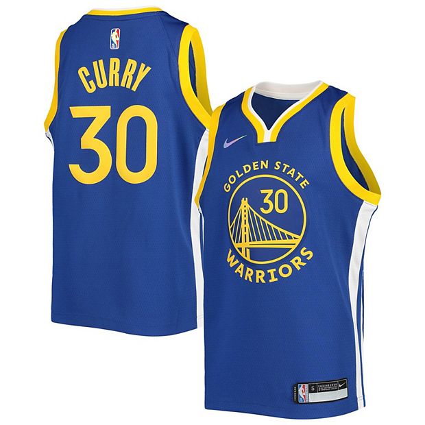 Men's Golden State Warriors Stephen Curry #30 Blue 2021-22 75th