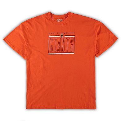 Men's Concepts Sport Orange/Black San Francisco Giants Big & Tall T-Shirt & Shorts Sleep Set