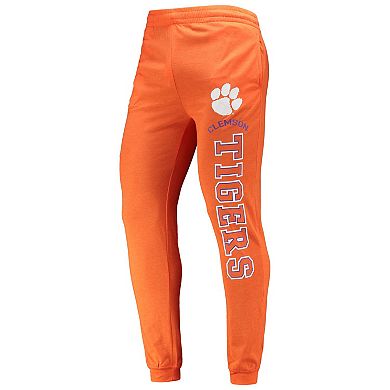 Men's Concepts Sport Orange/Charcoal Clemson Tigers Meter Long Sleeve Hoodie T-Shirt & Jogger Pants Set