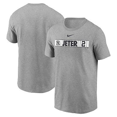 Men's Nike Derek Jeter Heathered Gray New York Yankees Locker Room T-Shirt