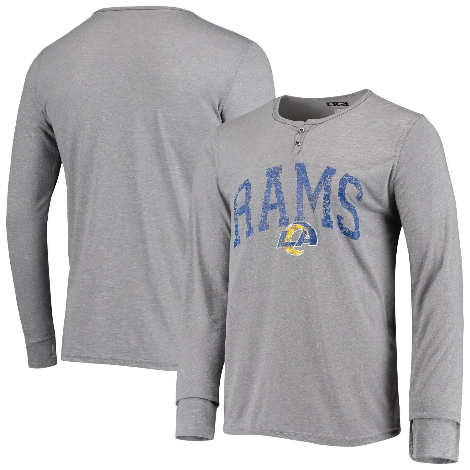 '47 Royal Los Angeles Rams Skyler Parkway Cropped Long Sleeve T-Shirt