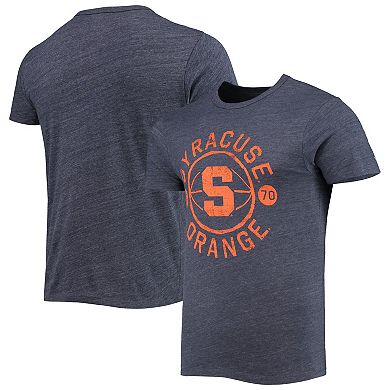 Men's League Collegiate Wear Heathered Navy Syracuse Orange Hero Shot Victory Falls Tri-Blend T-Shirt