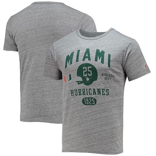 Men's League Collegiate Wear Heathered Gray Miami Hurricanes Football ...