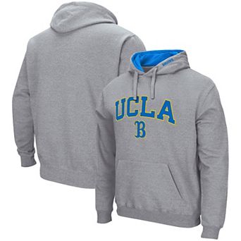 Men's Colosseum Heathered Gray UCLA Bruins Arch & Logo 3.0 Pullover Hoodie