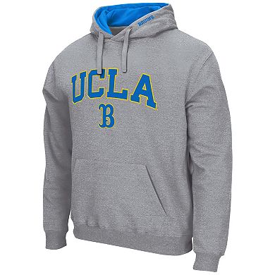 Men's Colosseum Heather Gray UCLA Bruins Arch & Logo 3.0 Pullover Hoodie
