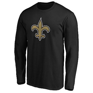 Men's Fanatics Branded Black New Orleans Saints Big & Tall Primary Team Logo Long Sleeve T-Shirt