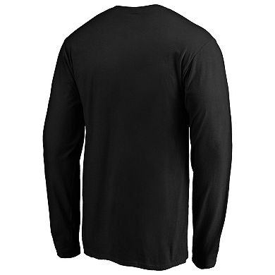 Men's Fanatics Branded Black New Orleans Saints Big & Tall Primary Team Logo Long Sleeve T-Shirt