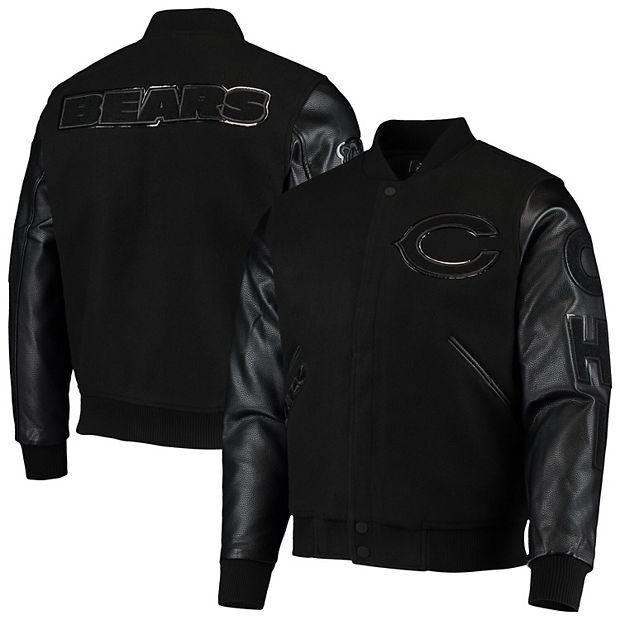 Men's Pro Standard Black Chicago Bears Full-Zip Varsity Jacket