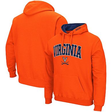Men's Colosseum Orange Virginia Cavaliers Arch & Logo 3.0 Pullover Hoodie
