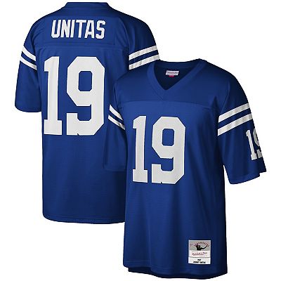 Men s Mitchell Ness Johnny Unitas Royal Baltimore Colts Legacy Replica Jersey