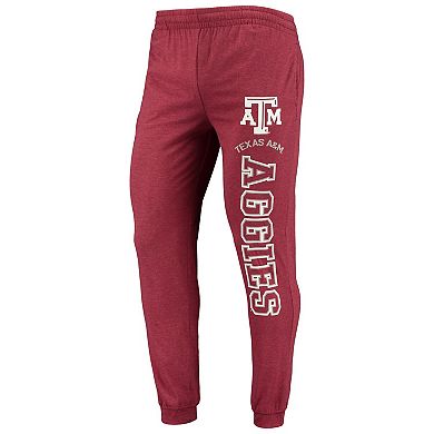 Men's Concepts Sport Maroon/Heather Charcoal Texas A&M Aggies Meter Long Sleeve Hoodie T-Shirt & Jogger Pajama Set