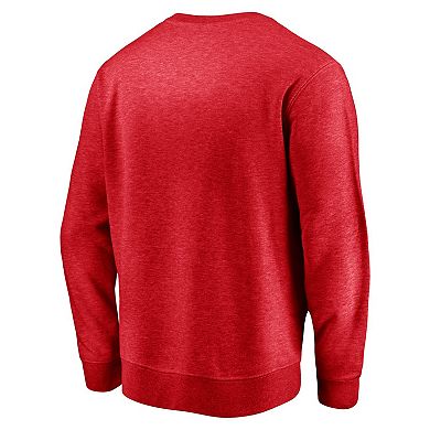 Men's Fanatics Branded Red LA Clippers Game Time Arch Pullover Sweatshirt