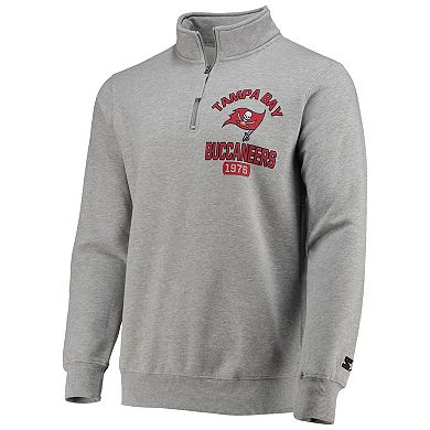 Men's Starter Heather Gray Tampa Bay Buccaneers Heisman Quarter-Zip Jacket