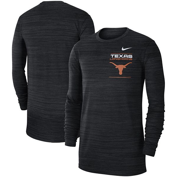 Men's Nike Black Texas Longhorns 2021 Sideline Velocity Performance Long  Sleeve T-Shirt