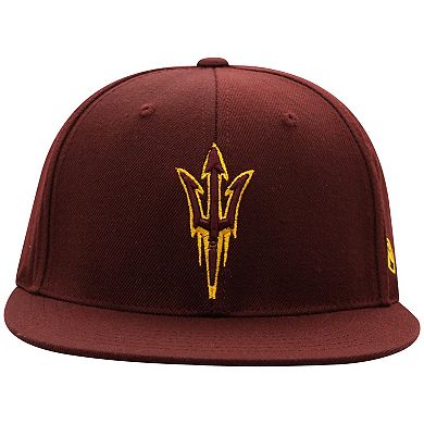 Men's Top of the World Maroon Arizona State Sun Devils Team Color Fitted Hat