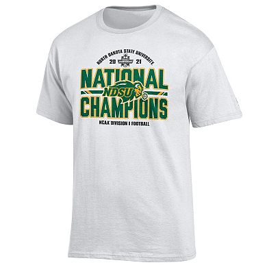Men's Champion White NDSU Bison 2021 FCS Football National Champions Locker Room T-Shirt