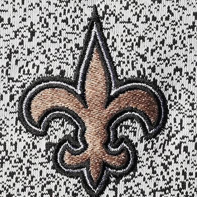 Women's Antigua White/Black New Orleans Saints Guide Full-Zip Jacket