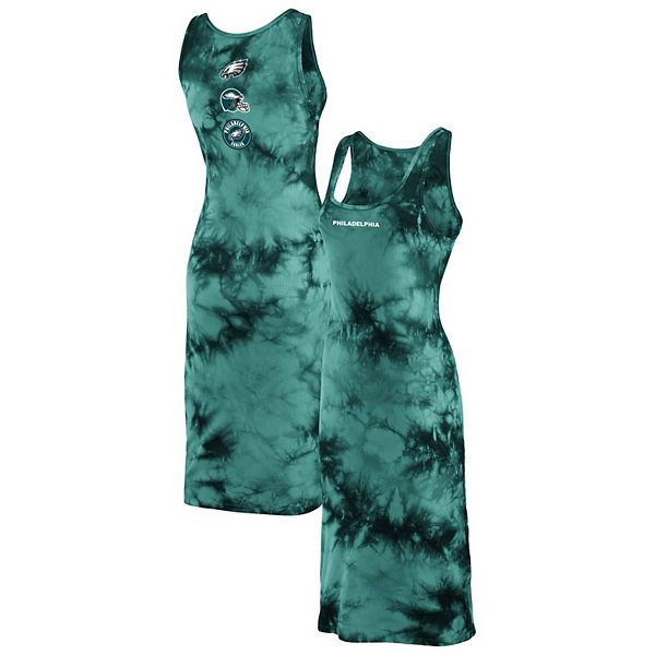 Women's WEAR by Erin Andrews Midnight Green Philadelphia Eagles Tie-Dye  T-Shirt