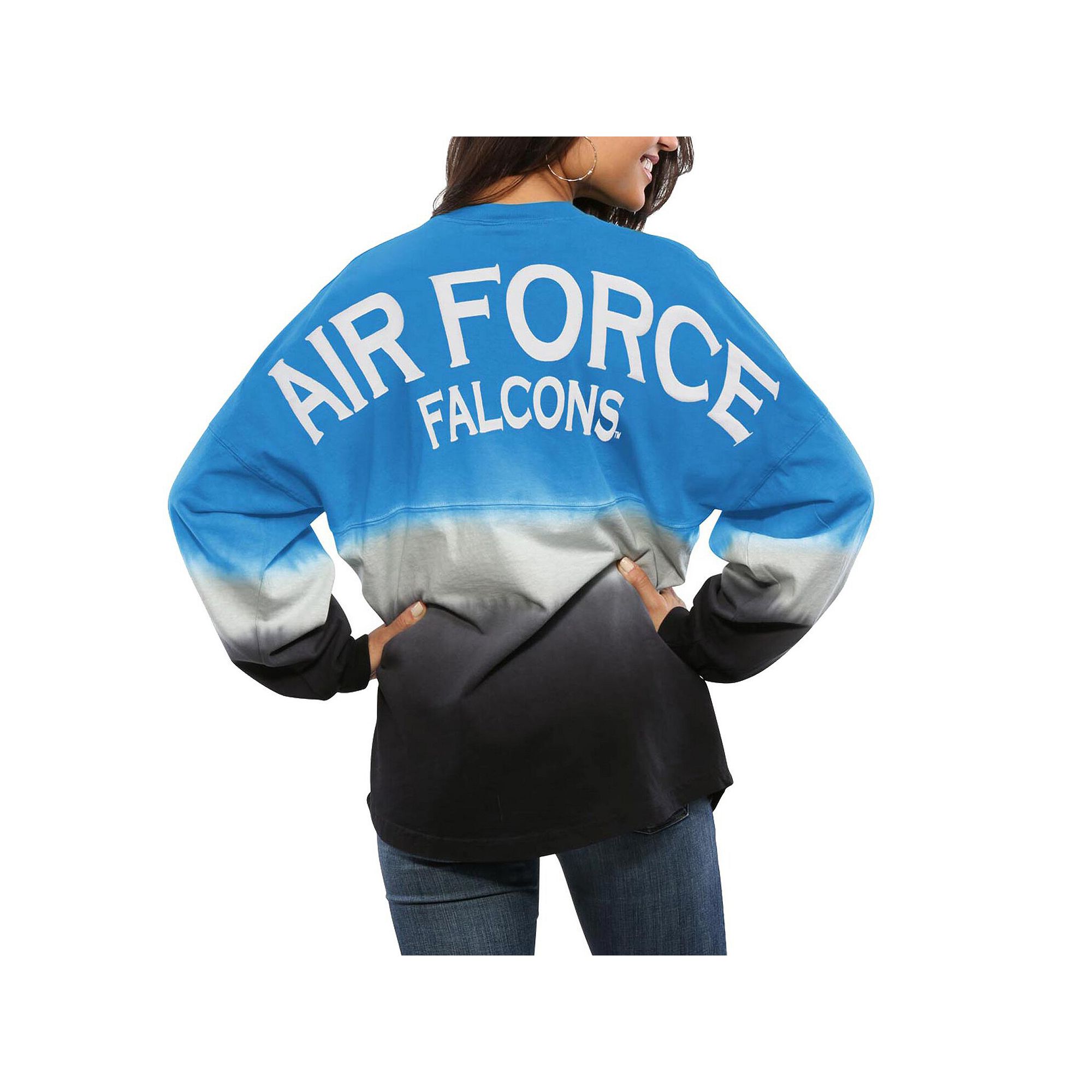 Womens Royal Air Force Falcons Ombre Long Sleeve Dip-Dyed Spirit Jersey, S