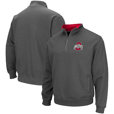 Men's Colosseum Charcoal Ohio State Buckeyes Tortugas Team Logo Quarter-Zip Jacket