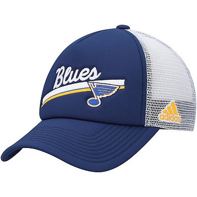 Women's adidas Navy/White St. Louis Blues Foam Trucker Snapback Hat