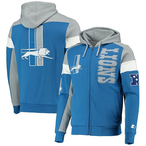 Youth Blue Detroit Lions Fan Gear Prime Pullover Hoodie