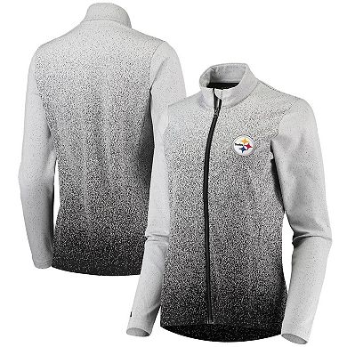 Women's Antigua White/Black Pittsburgh Steelers Guide Full-Zip Jacket