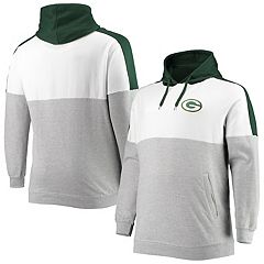 Women's Fanatics Branded White Green Bay Packers Colorblock Primary Logo Pullover  Sweatshirt