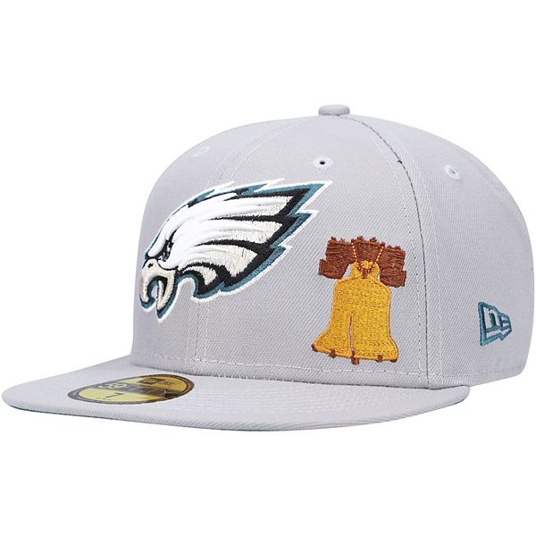 Men's New Era Gray Philadelphia Eagles City Describe 59FIFTY Fitted Hat