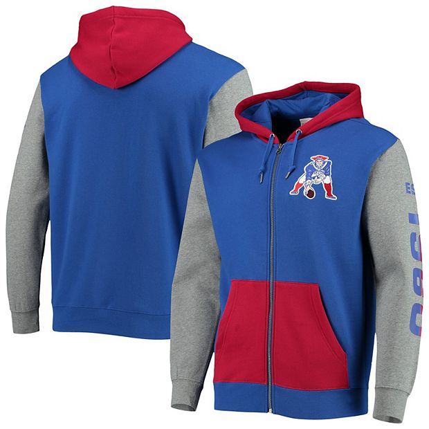 Mens patriots zip up hot sale hoodie