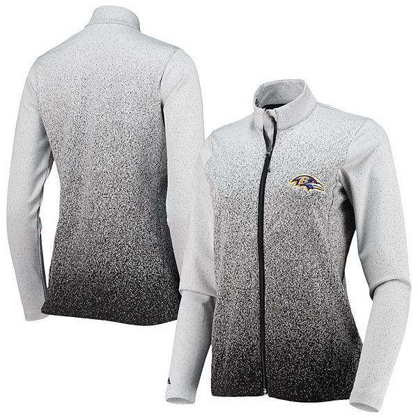 Women's Antigua White/Black Baltimore Ravens Guide Full-Zip Jacket