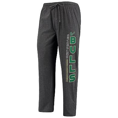 Men's Concepts Sport Heathered Charcoal/Green South Florida Bulls Meter T-Shirt & Pants Sleep Set