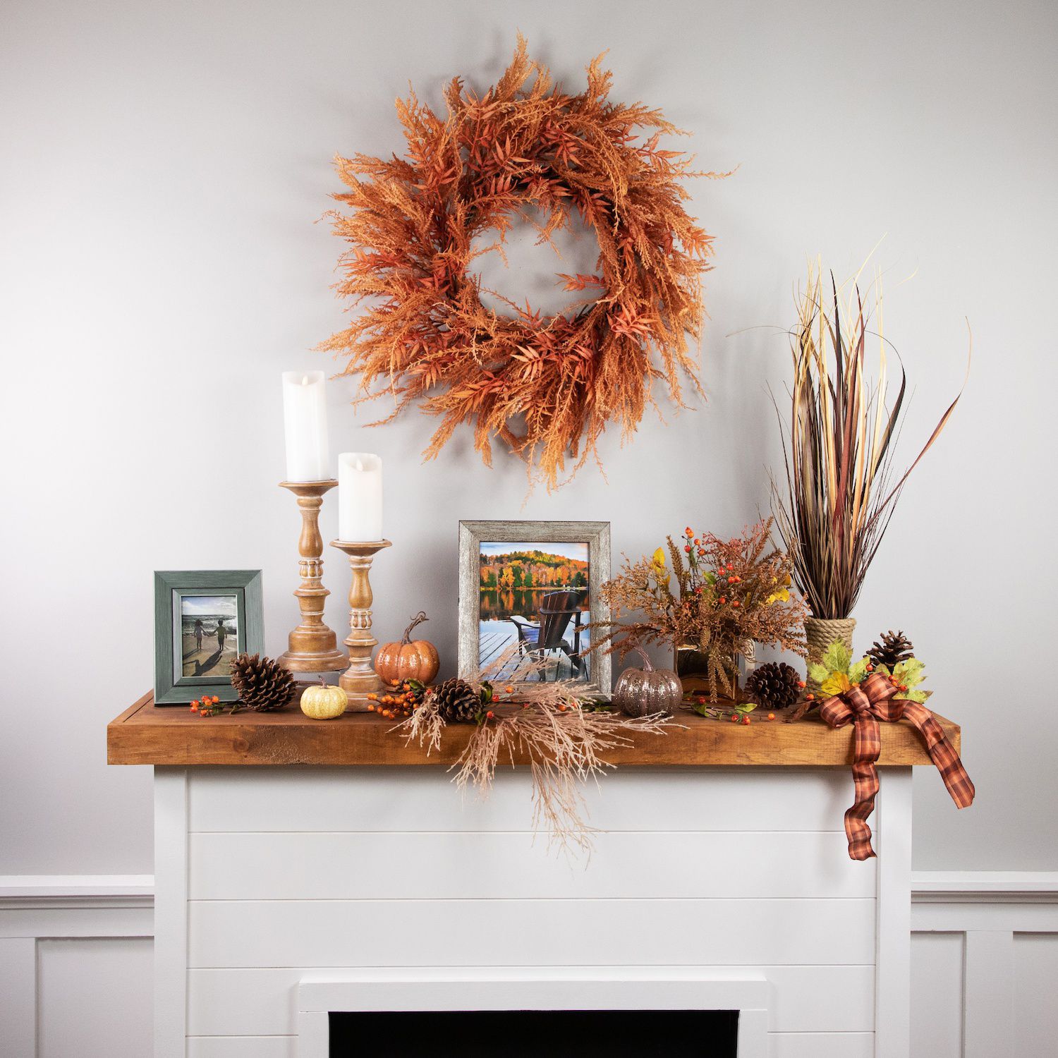 Northlight Pampas Grass Wreath - Thumbnail 4