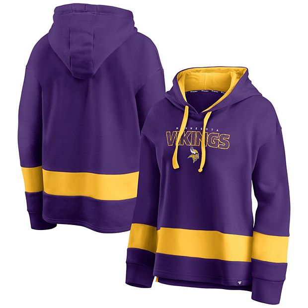 Women's Fanatics Branded Purple/Gold Minnesota Vikings Colors of Pride  Colorblock Pullover Hoodie