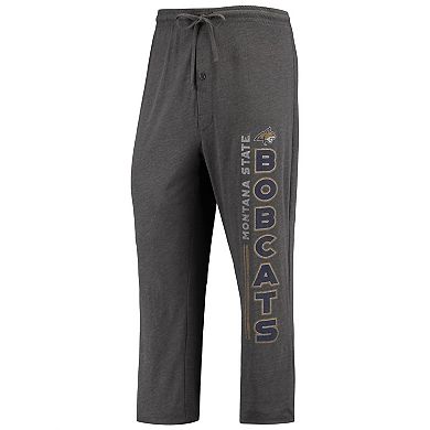 Men's Concepts Sport Heathered Charcoal/Navy Montana State Bobcats Meter T-Shirt & Pants Sleep Set