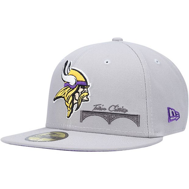 New Era / Men's Minnesota Vikings Distinct 39Thirty Grey Stretch Fit