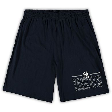 Men's Concepts Sport Heathered Gray/Navy New York Yankees Big & Tall T-Shirt & Shorts Sleep Set