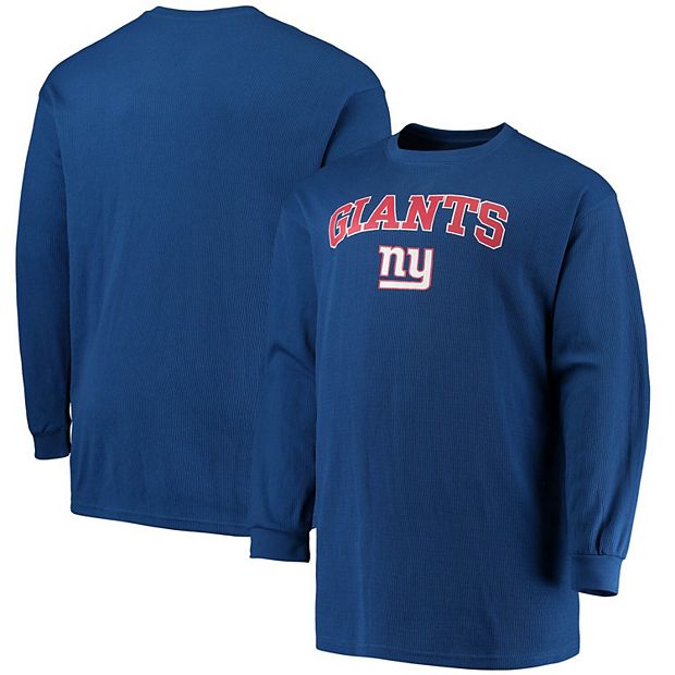 Men's Fanatics Branded Royal New York Giants Big & Tall Thermal Long Sleeve  T-Shirt