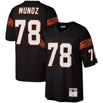 Men's Mitchell & Ness Anthony Munoz Black Cincinnati Bengals Legacy Replica Jersey
