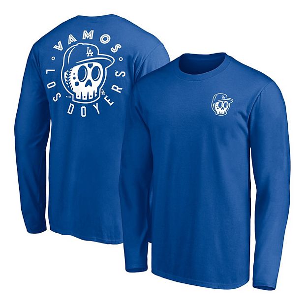 Men's Fanatics Branded Royal Los Angeles Dodgers Hometown Collection Sugar  Skull Long Sleeve T-Shirt