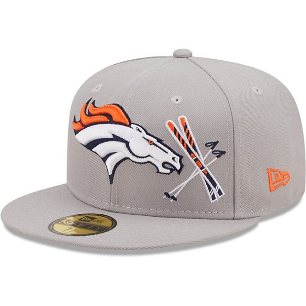 Men's Denver Broncos New Era Gray Distinct 39THIRTY Flex Hat