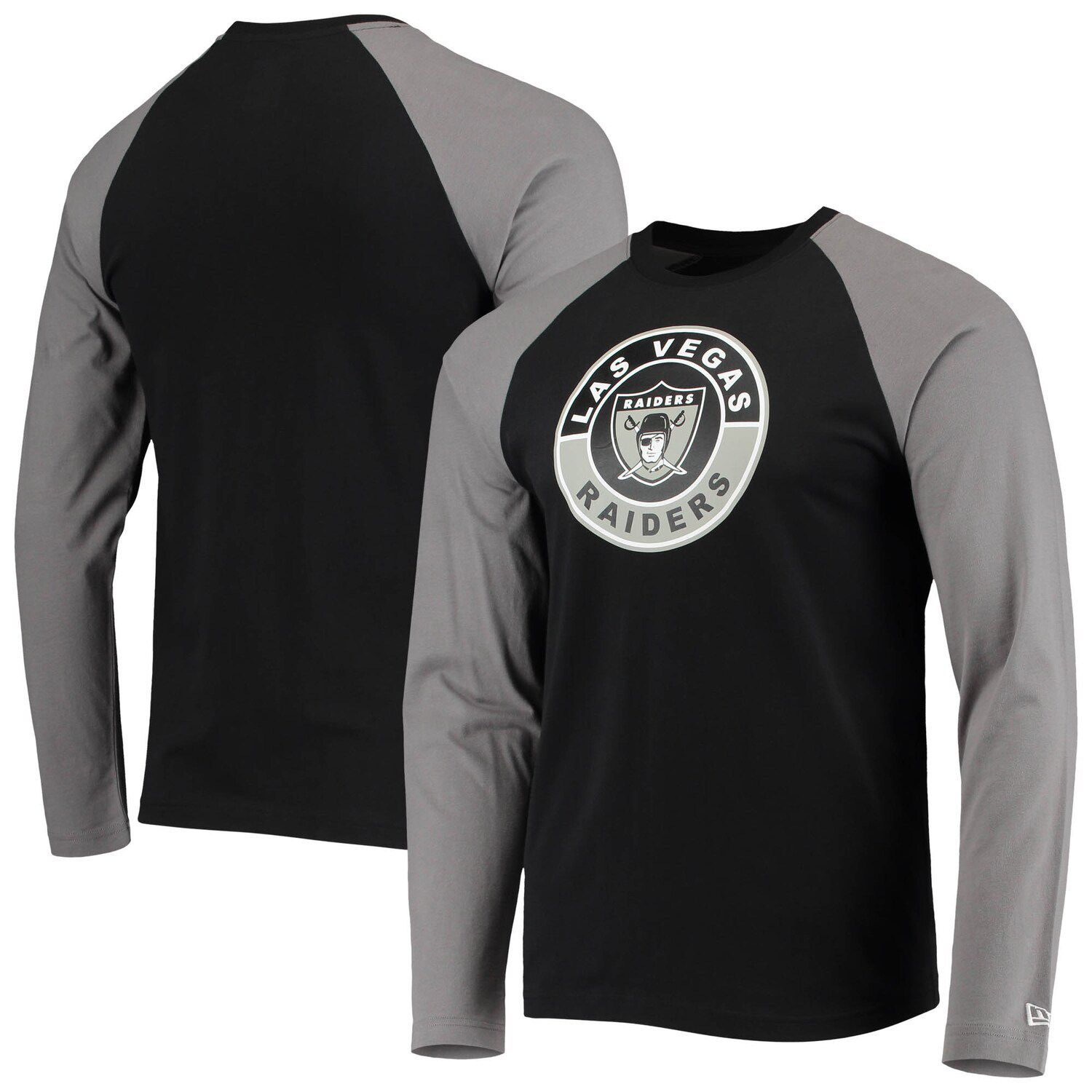 Men's Las Vegas Raiders Majestic Black V Tie-Dye T-Shirt