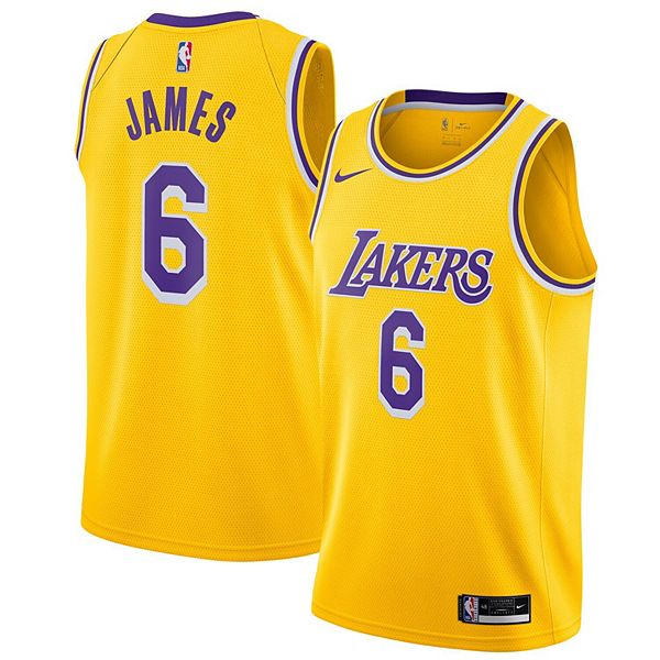 Youth Nike LeBron James Gold Los Angeles Lakers Swingman Jersey - Icon Edition Size: Large